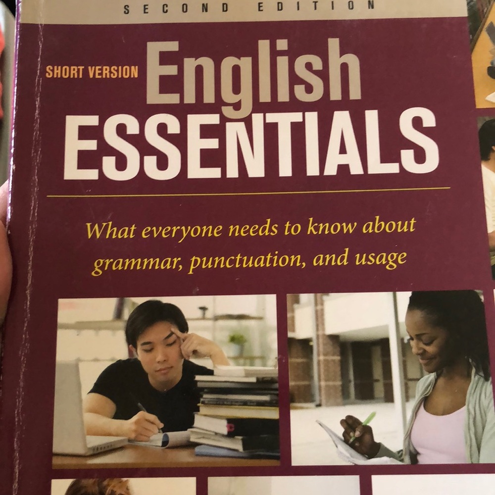College paperback book, size of a regular notebook